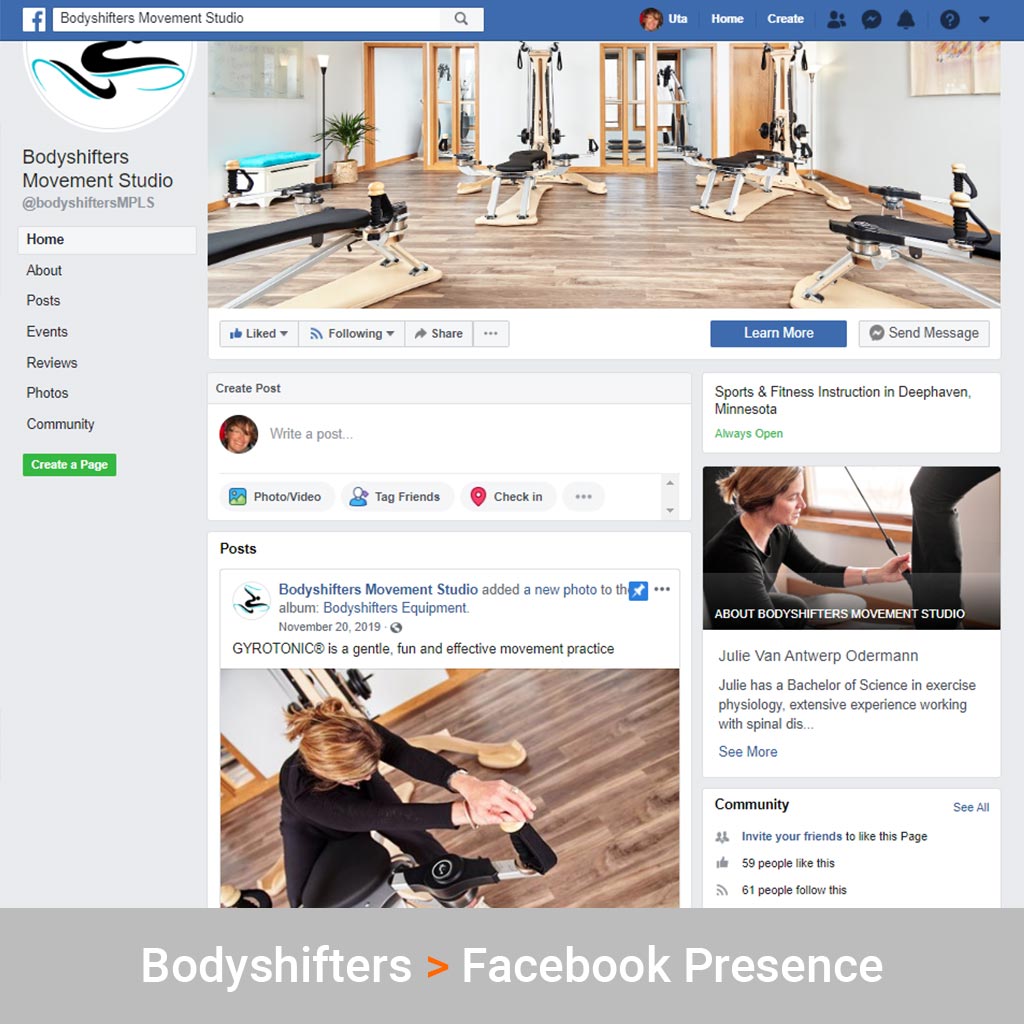 Technology Consulting Services for Bodyshifters Movement Studio